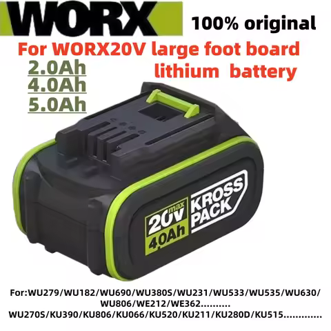 100% Original for WU279.WU182.WU690.WU380S.WU231.WU533 Toolswith LED Indicator for WORX 20V 2.0Ah/4.