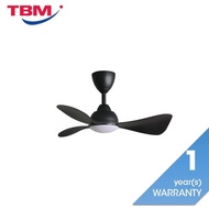 Alkova MILI 3B/33 LED MATT BLACK Ceiling Fan 3 Blades 33 Inch Motor DC LED Matt Black