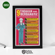 K3 Occupational Safety Poster 9 Dangerous Actions