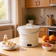 110V220V Weibili Foldable Silicone Electric Cooker Travel Portable Travel Electric Hot Pot Steamer K