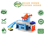Bộ Đồ Chơi Trạm Sửa Xe Và Đỗ Trực Thăng Green Toys Cho Bé Từ 3 Tuổi