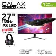 GALAX Gaming Monitor (VI-01) 27" QHD/IPS/165Hz/1ms/ G-Sync Certified/HDR/DCI-P3