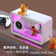 Simple Transparent Bluetooth Speaker with Atmosphere Light Portable Speaker Desktop Computer Speaker