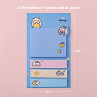 80sheets Cute Post-it Notes Creative Cartoon Message Post School Office Stationery