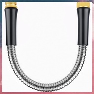 (E B M 1FT X5/8" Short Garden Hose with Male to Female Connector Water Hose Metal Washing Machine Ho