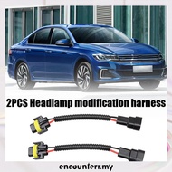 [encounterr.my] 2Pcs Headlight Conversion Socket H11 Female To 9005 9006 Male Adapter 9005/9006 To H