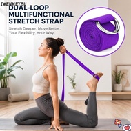 IWENNEYBU Adjustable Stretch Strap, 183*3.8cm with Metal D Ring Buckle Athletic Stretch Band, Durabl