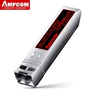AMPCOM 10G LC SFP+ Multi Mode Duplex Transceiver Module 10G Fiber Channel DOM SFP 850nm 300M MMF Fib