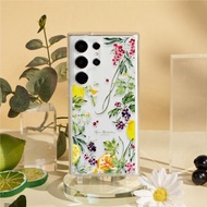 Meow Illustration莓舞盛夏晶石透明防摔SAMSUNG繩掛手機殼