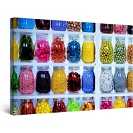 Canvas Wall Art Decor Abstract Colorful Jars Print for Bedroom 24" x 36"