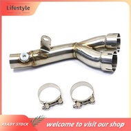 [Lifestyle] For  R6 YZF R6 2006-2020 Exhaust Muffler Y Mid Pipe Link YZF-R6  Link Muffler Pipe  Syst
