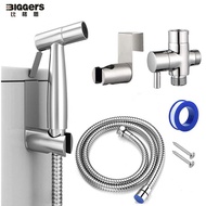 Biggers Handheld Toilet bidet sprayer set Kit Stainless Steel Hand Bidet faucet for Bathroom hand sprayer