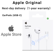 Next-day delivery Apple EarPods with USB-C Connector for iPhone 17/16/15, Type-C headphones, 1-year 