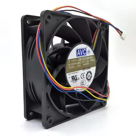 120mm 48V Cooling Fan 12cm For AVC 2B12038B48U DC48v 1.30a 120x120x38MM 12cm 4Lines Inverter Cooling