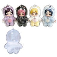 (Ship IN 12H) 4PCS Aespa Fluffy Club Series Plush Doll Protective Case Dust-proof Doll Pendant Acryl