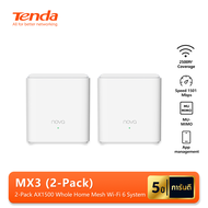 Tenda Nova MX3(Pack-2/Pack-1) Dual Band Mesh Wifi Router AX1500 Whole Home Mesh WiFi System Gigabit Ethernet Port (ประกันศูนย์ไทย 5 ปี)