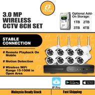 7star 8CH Wireless NVR CCTV 3MP H.265 Full HD 1296P Outdoor IP Camera DVR Kit CCTV Set 8 Channel CCT