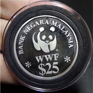 Malaysia Commemorative Pure Silver Proof Coin RM 25 Year 1992 (WWF)