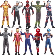 Halloween superhero costume kids  spiderman costume  cosplay anime Captain America Iron Man Venom Hulk Thor muscle clothes