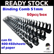 (50pcs/box) 51MM Comb Binder Rings / Plastic Comb Rings / Binding Rings / Binding Comb Rings Black /