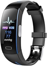 BPYSD Smart Sports Bracelet Monitor Blood Pressure Heart Rate Alarm Bracelet Color Screen Smart Bracelet Watch Multi-Function Sports Bracelet (Color : Blue)