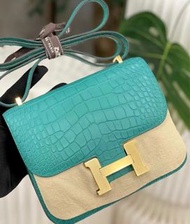 Hermes Constance Mini 霧面鱷