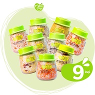 Mammy Organic Baby Nuts - 9 Types of Nuts - Separate Nut Jar/Set of 9 Mixed Jars of Nuts and Milk Ri