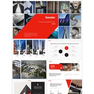 100 Pages Gansler PPT Template gensler Architectural Design Planning Consultation Company PPT Templa