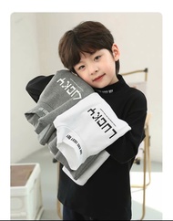 Áo nỉ giữ nhiệt cho bé trai 17-45kg áo dài tay cổ 3 phân cho bé mẫu LUCKY vải giữ ấm tốt hàng may k