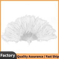 LADIES  FAN 1920s  BURLESQUE FANCY DRESS COSTUME ACCESSORY - White