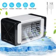Mini Portable Air Cooler Household Multifunctional USB Desktop Air Conditioner Fan with 2 Ice Crysta