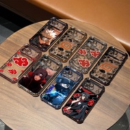 Casing For iPhone 17Air 16 17 Pro Max Plus 13 Mini Plating Phone Case Airbag Hot Anime Naruto Akatsu
