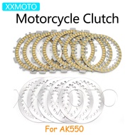 For Kymco AK550 AK 550 Motorcycle Engine Clutch Plates Friction Steel Disc Kits Ak550 Accessories