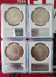 法國 50 法郎銀幣四枚 MS67 (1974-1977)