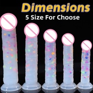 Color Jelly Egg-Free Liquid Silicone Simulation Penis Male Female GAY Use Straight Bar Fake Penis Ba