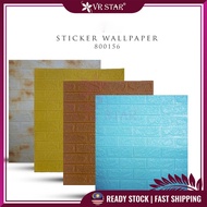 VRstar 3D Wallpaper Brick Wall Sticker PE Foam Waterproof Self Adhesive Wallpaper Pelekat Dinding Ba