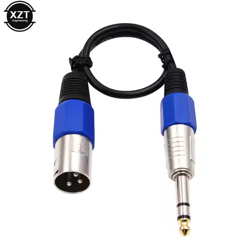 6.35mm Jack Stereo Plug to 3Pin XLR Cable Male to Female Audio Cable for Microphone Connections Spea