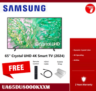 [ Delivered by Seller ] SAMSUNG 65" inch DU8000 Crystal UHD 4K Smart TV (2024) UA65DU8000KXXM UA65DU8000