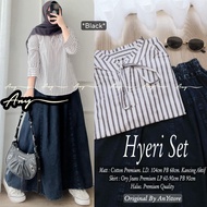 KATUN Hyeri Striped Cotton Mix Jeans Set (ny)
