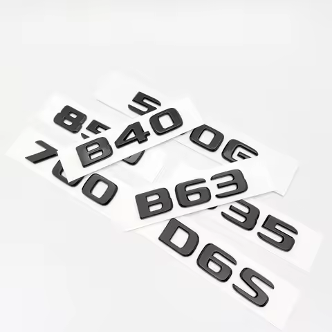 Glossy Black Letters 550G 4X4 850 550 D35 B40 D6S B63 Emblem for Mercedes Benz Brabus G Car Fender T