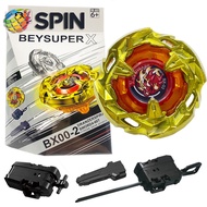 Beyblade X BX00-2 Gold BX-02 Hells Scythe with Launcher Grip Set for Beyblade Burst Kid Toys for Children Boy Birthday Gift