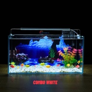 Desktop Mini Fish Tank with Stickers Size D40cm x W20cm x H20cm Helps the Aquarium Be More Beautiful