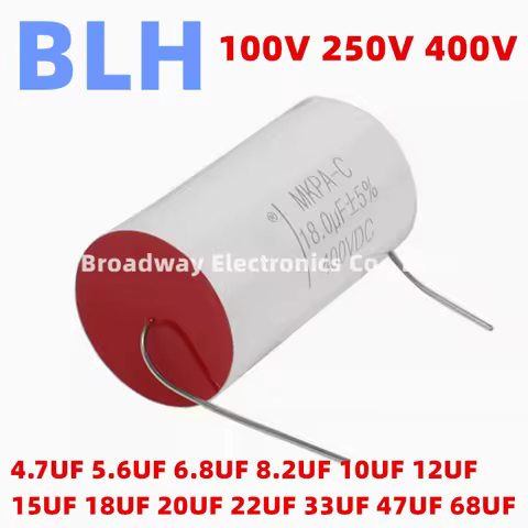 2PCS MKP Audio Fever Capacitor 100V 250V 400V 4.7UF 5.6UF 6.8UF 8.2UF 10UF 12UF 15UF 18UF 20UF 22UF 