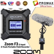 Zoom F3 2-Input / 2-Track Portable Field Recorder 100% Original ZOOM Malaysia