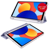 Transparent Foldable Case for Redmi Pad SE 8.7 inch, Xiaomi Pad 7, with Pen Tray. Digunakan untuk Re