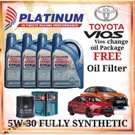 Toyota Vios Change Oil Package Platinum 5W-30 Fully synthetic Engine Oil