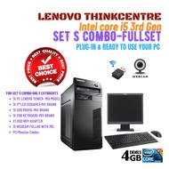 PC Computer HP Lenovo Dell Acer C2Q i3 i5 i7 DDR3 HDD or SSD , PC or Fullset Monitor (Komputer Refur