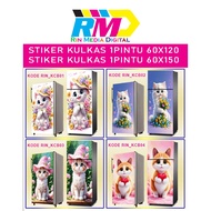 1-PINT FRIDGE STICKER 2 DOOR CAT MOTIF_RIN KCB 01-04
