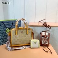 Tory Burch shopping bag + mobile phone bag + wallet / the same style in the counter / new trend in 2022 / leather women's bag /