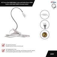 E27 Bulb Holder Universal Socket Power Bulb Socket with Outlet Bulb Extension Socket with bracket